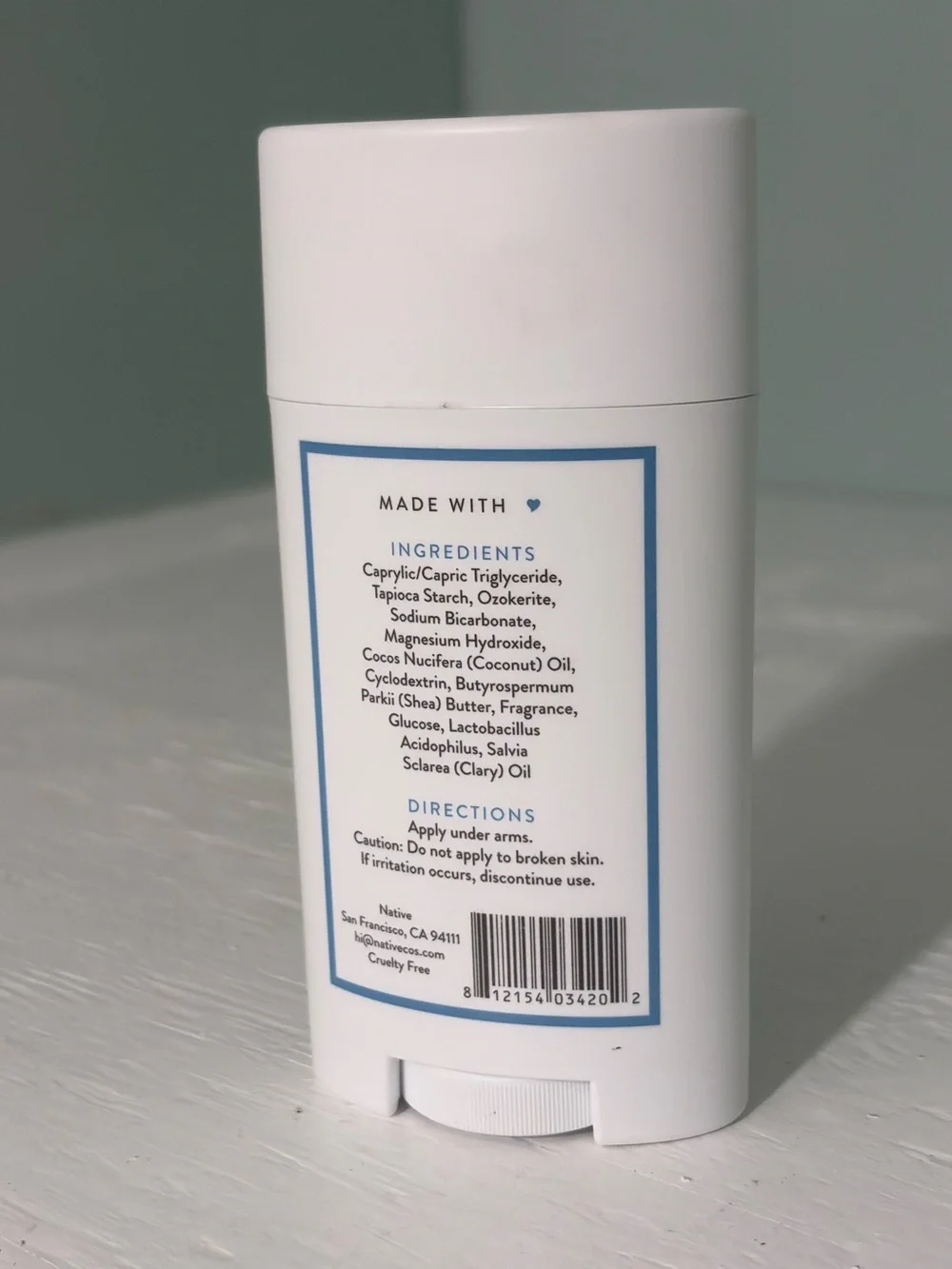 Native Unisex Men Women’s Deodorant Midnight Jasmine Sage Aluminum Free 2.65 oz